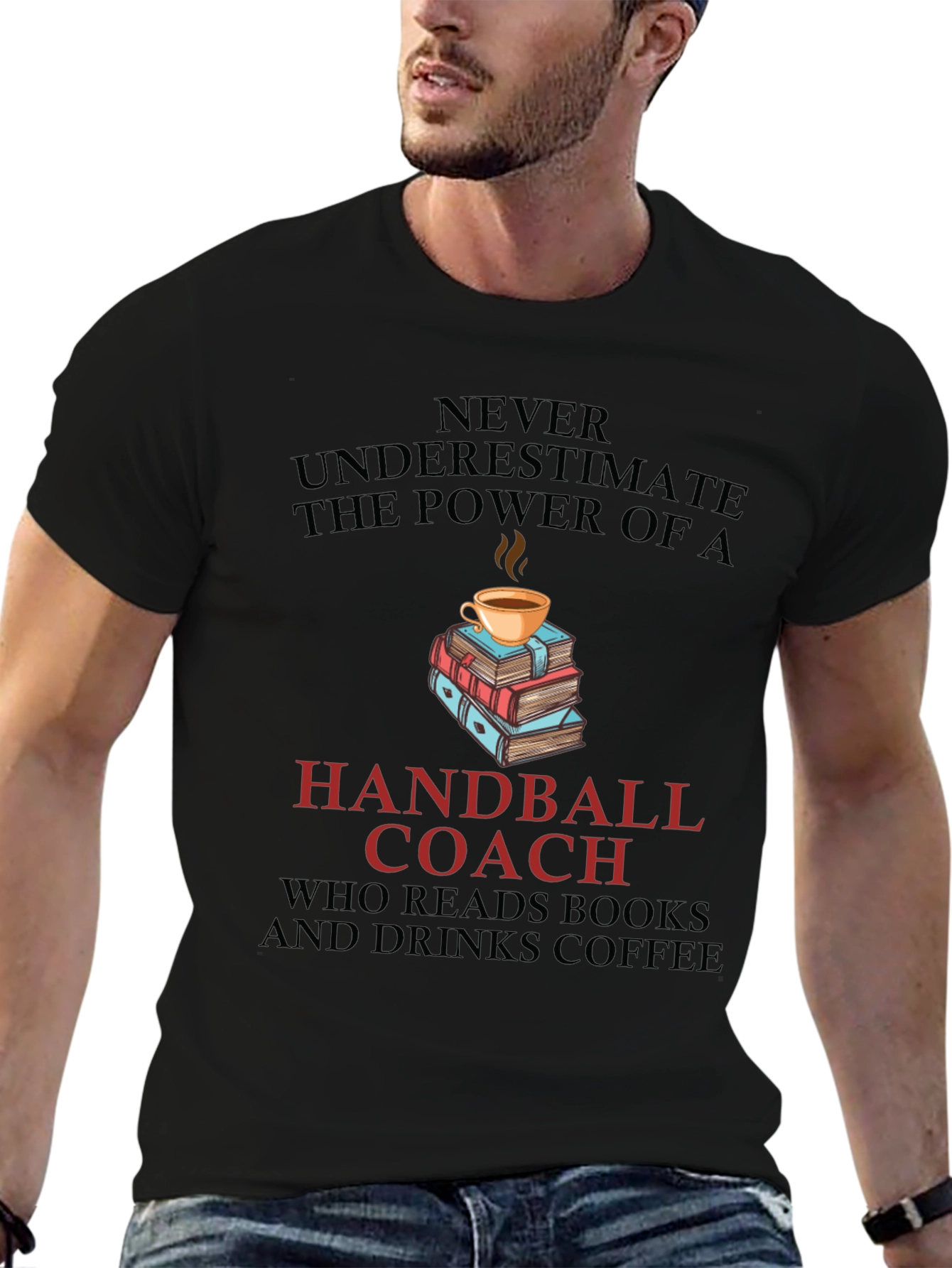 Handball Coach Coffee & Books T-Shirt