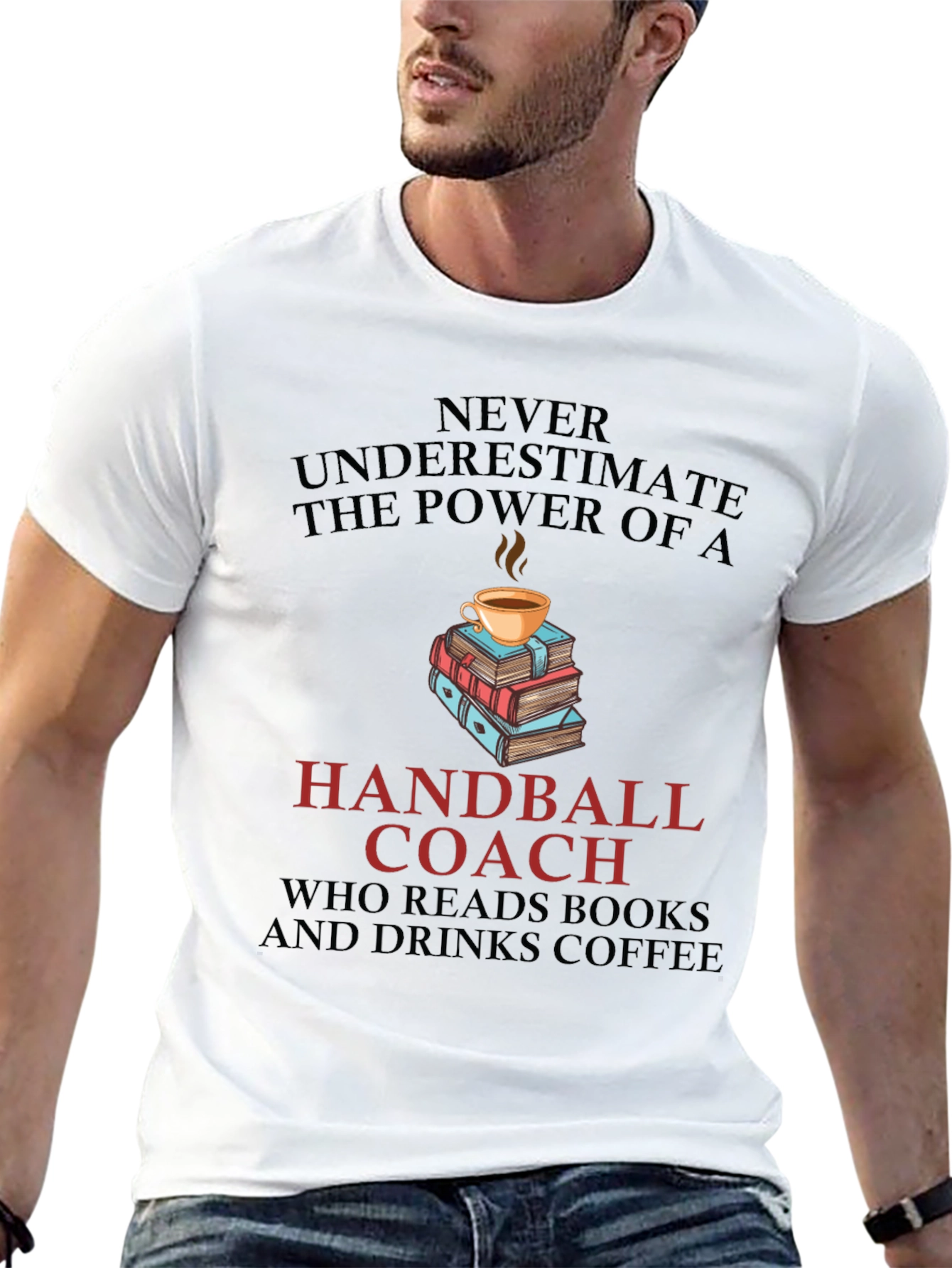 Handball Coach Coffee & Books T-Shirt