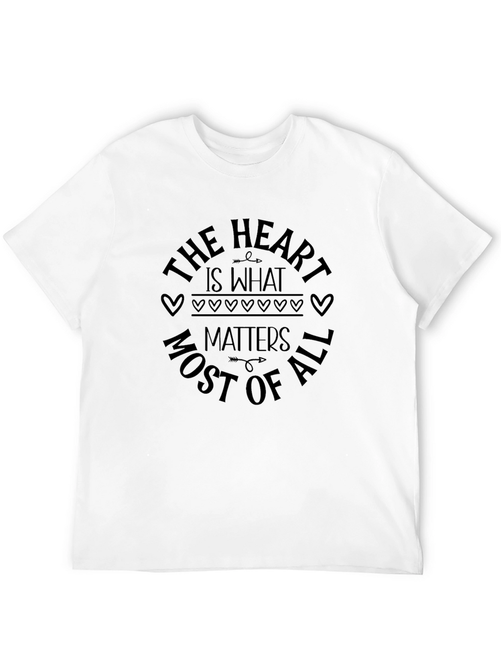 Heart Matters T-Shirt - Black Crew Neck Tee
