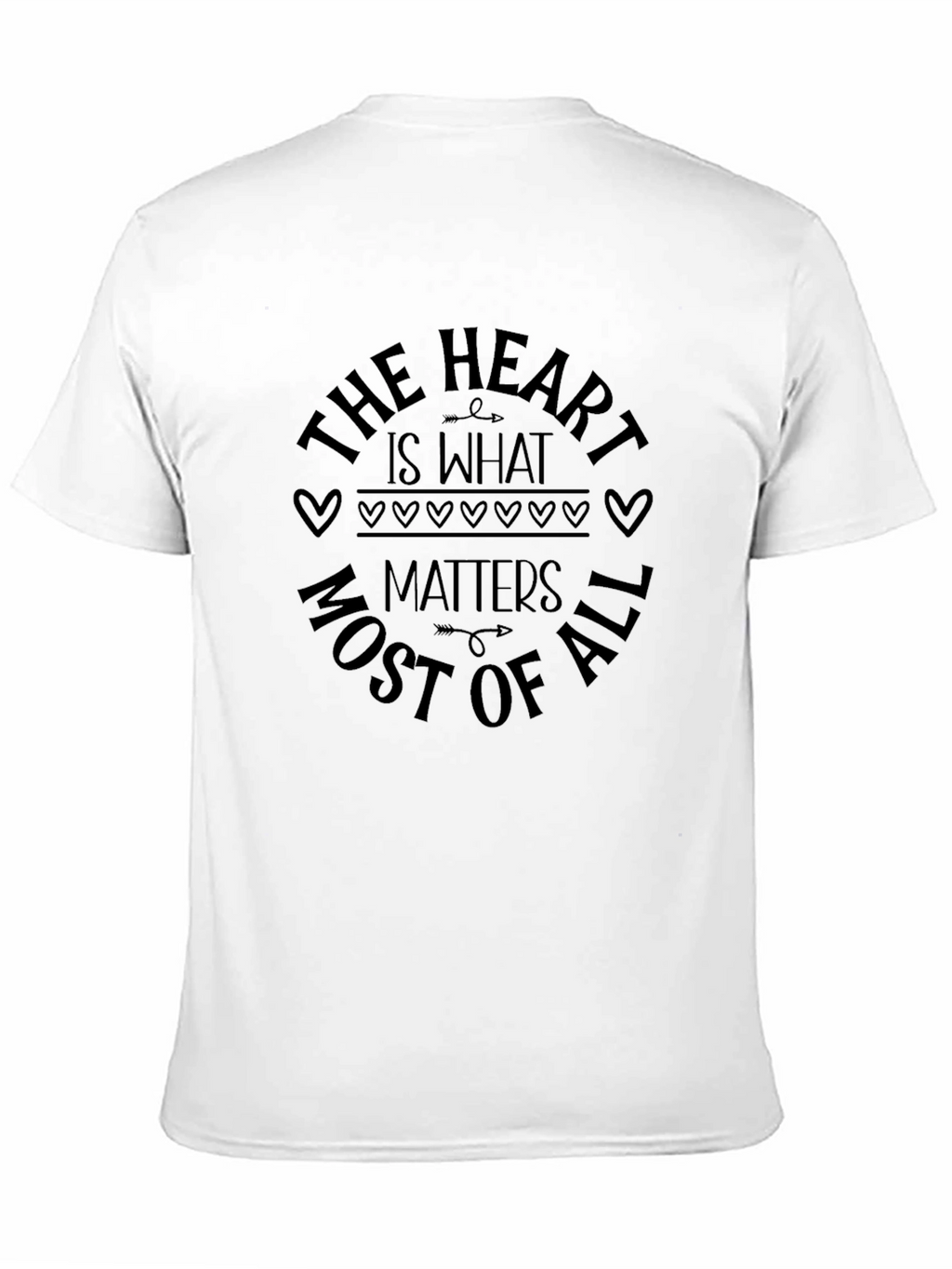 Heart Matters T-Shirt - Black Crew Neck Tee