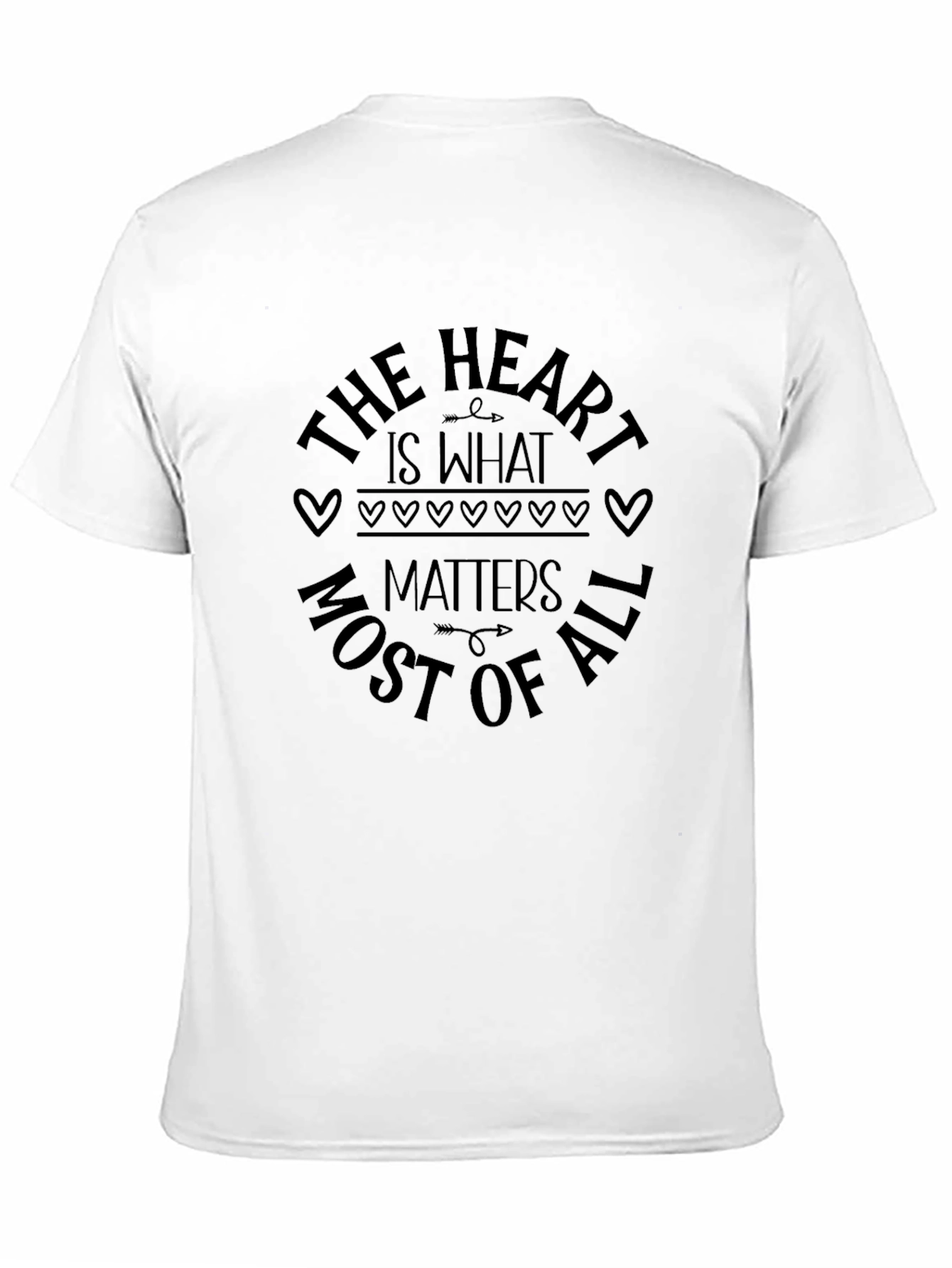 Heart Matters T-Shirt - Black Crew Neck Tee