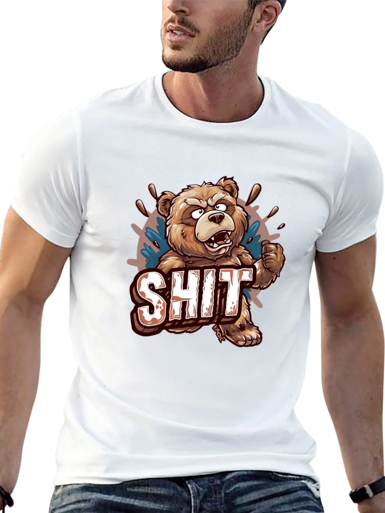Bear SHIT Graphic T-Shirt