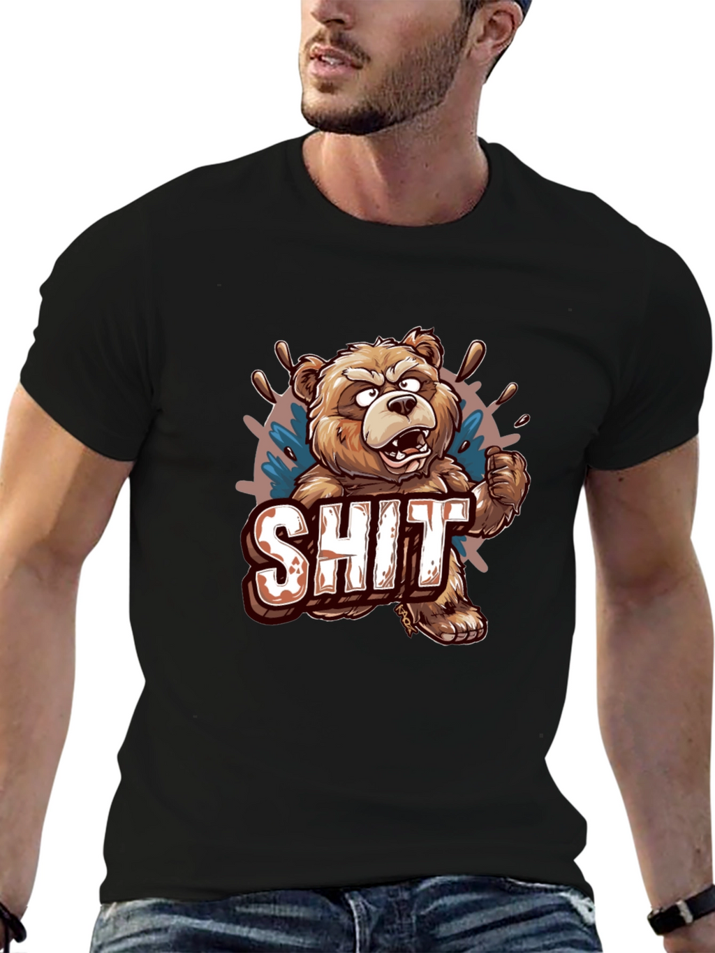 Bear SHIT Graphic T-Shirt
