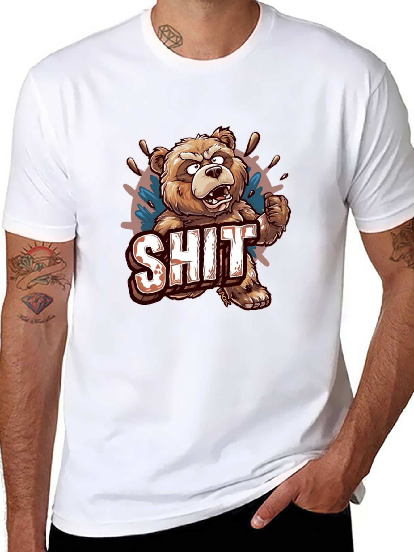 Bear SHIT Graphic T-Shirt