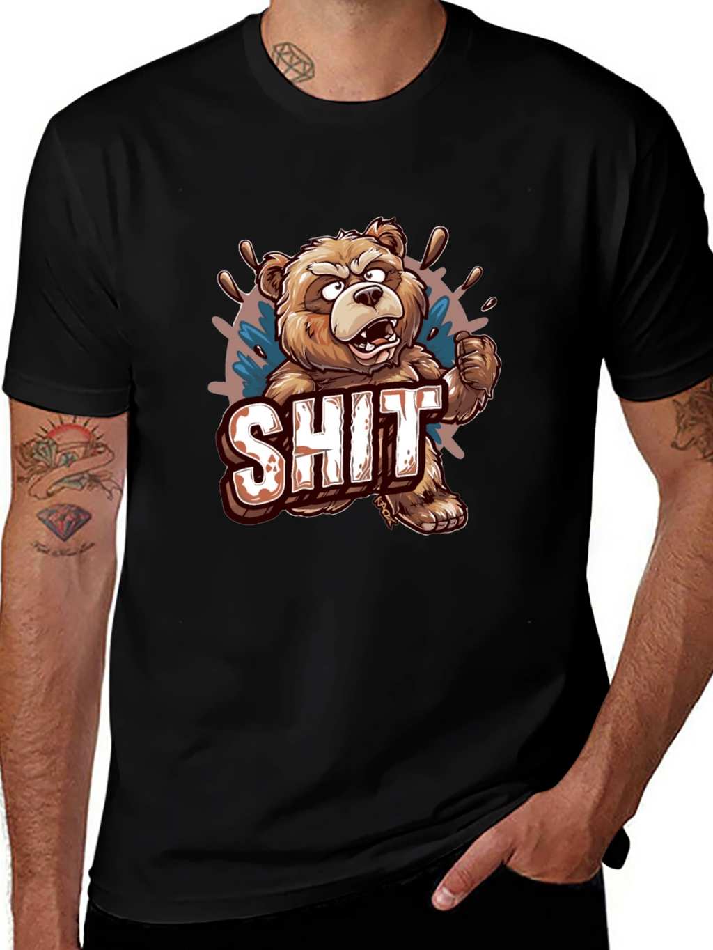 Bear SHIT Graphic T-Shirt