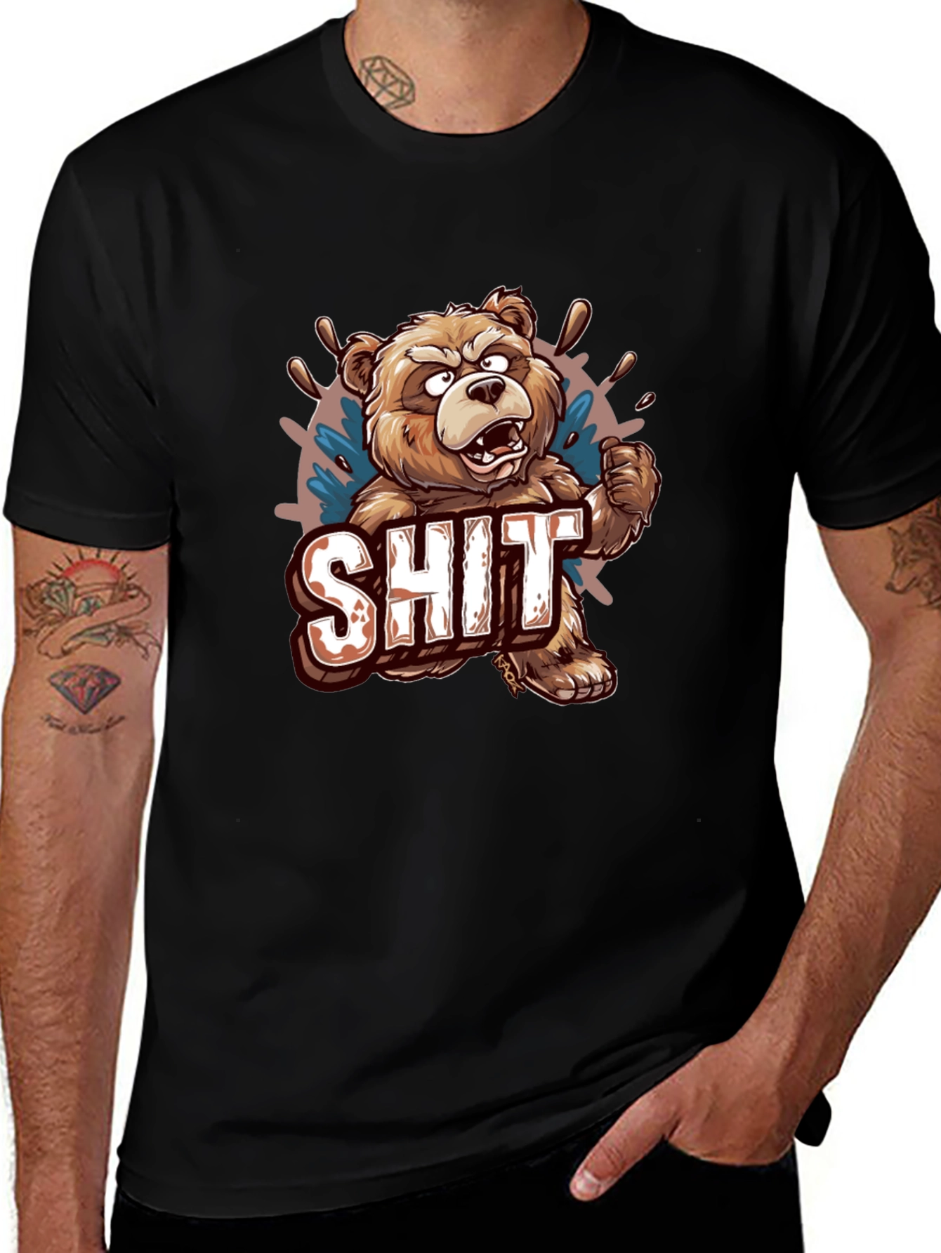 Bear SHIT Graphic T-Shirt