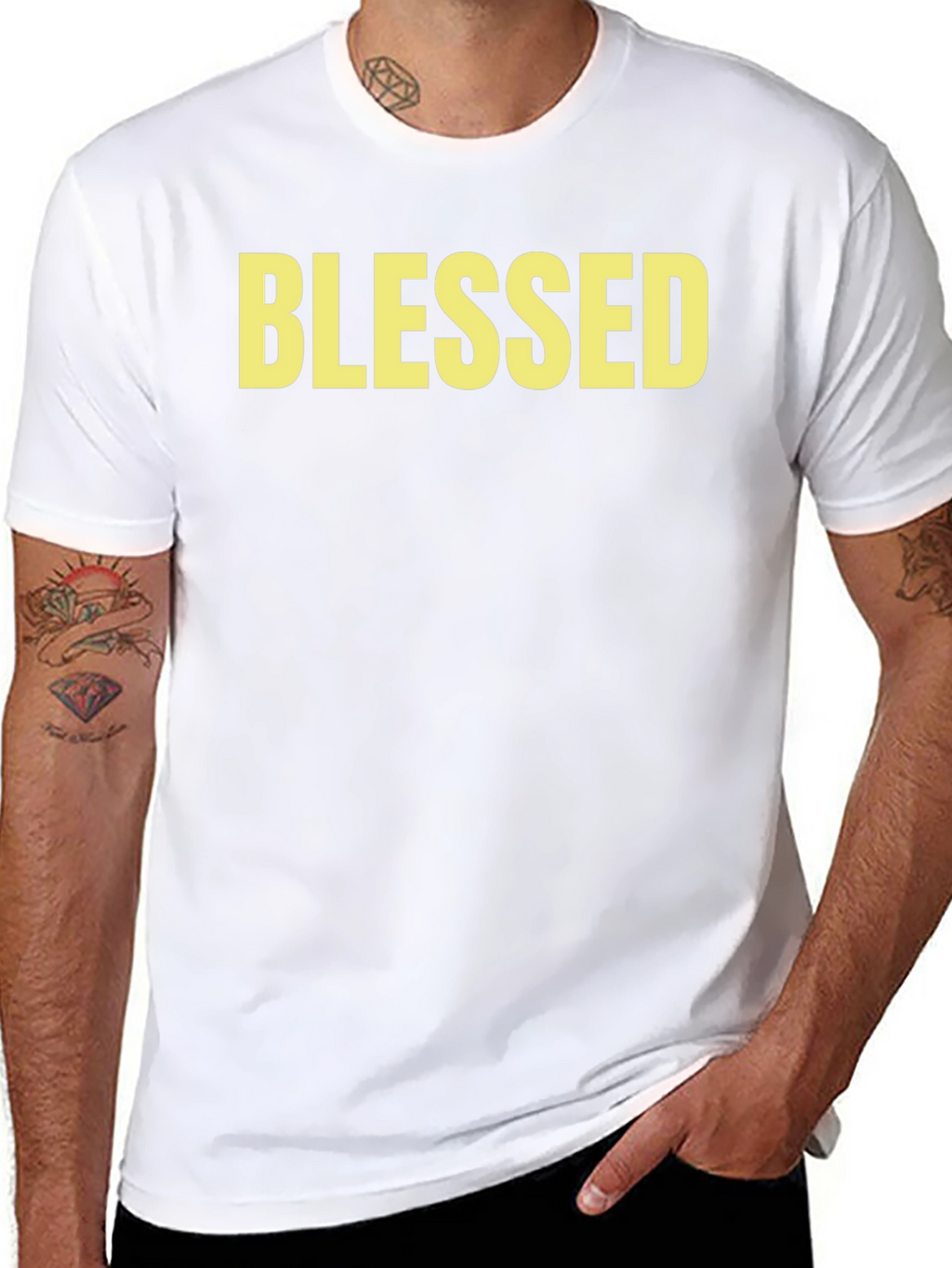 Blessed Graphic Tee - Black Cotton Comfort