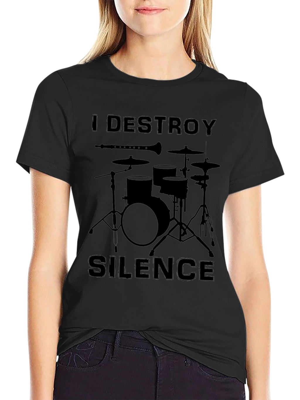 I Destroy Silence Drum Set T-Shirt