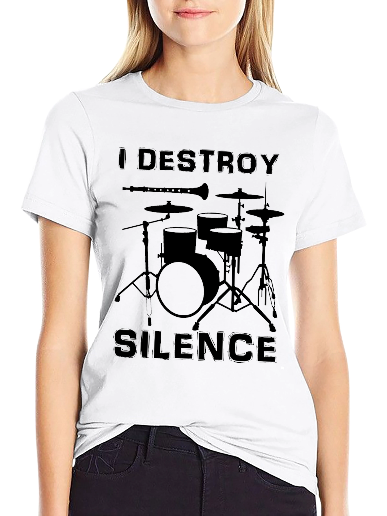 I Destroy Silence Drum Set T-Shirt