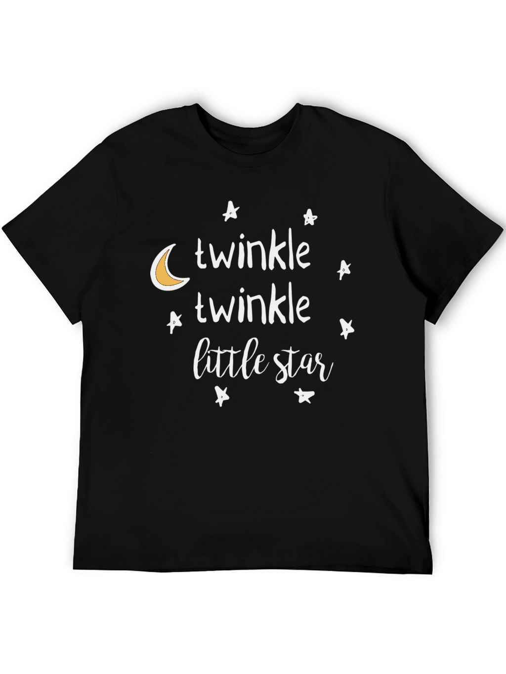 Twinkle Star Graphic Tee - Black Cotton Blend