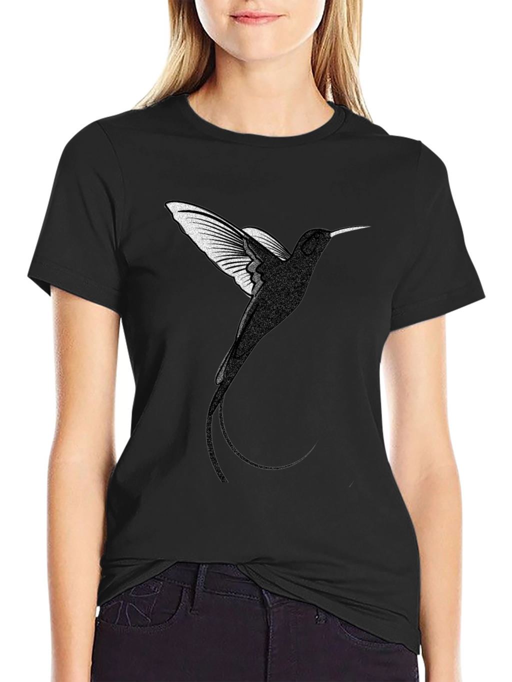Hummingbird Graphic Tee - Mens Black T-Shirt