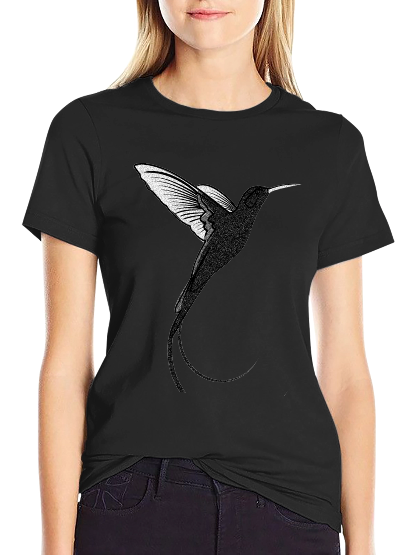 Hummingbird Graphic Tee - Mens Black T-Shirt