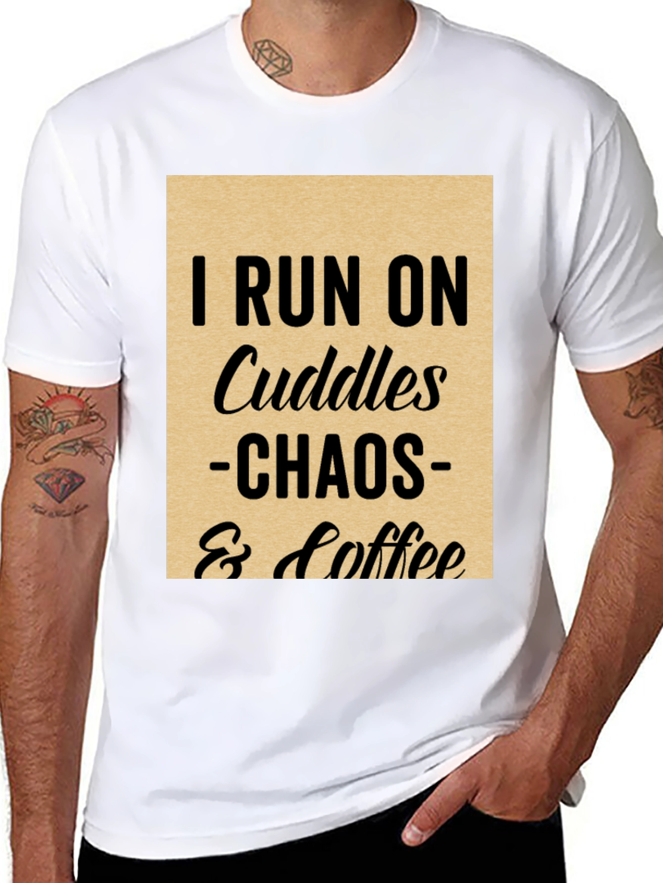I Run on Cuddles Chaos & Coffee T-Shirt