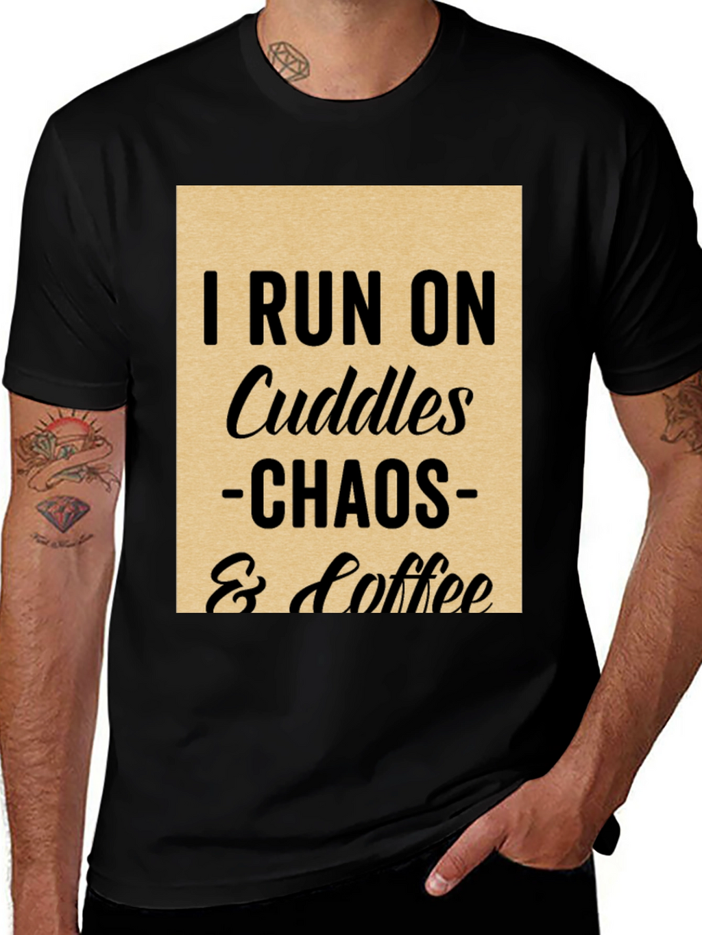I Run on Cuddles Chaos & Coffee T-Shirt