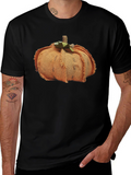 Pumpkin Burlap Graphic Tee - Stylish Fall Fashion