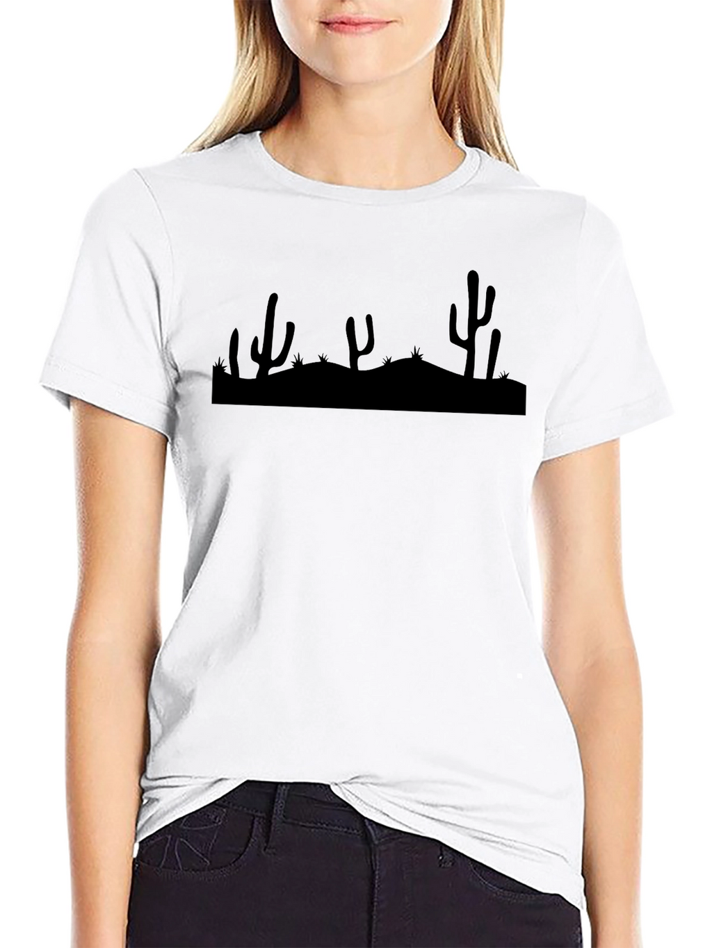 Cactus Silhouette Black T-Shirt