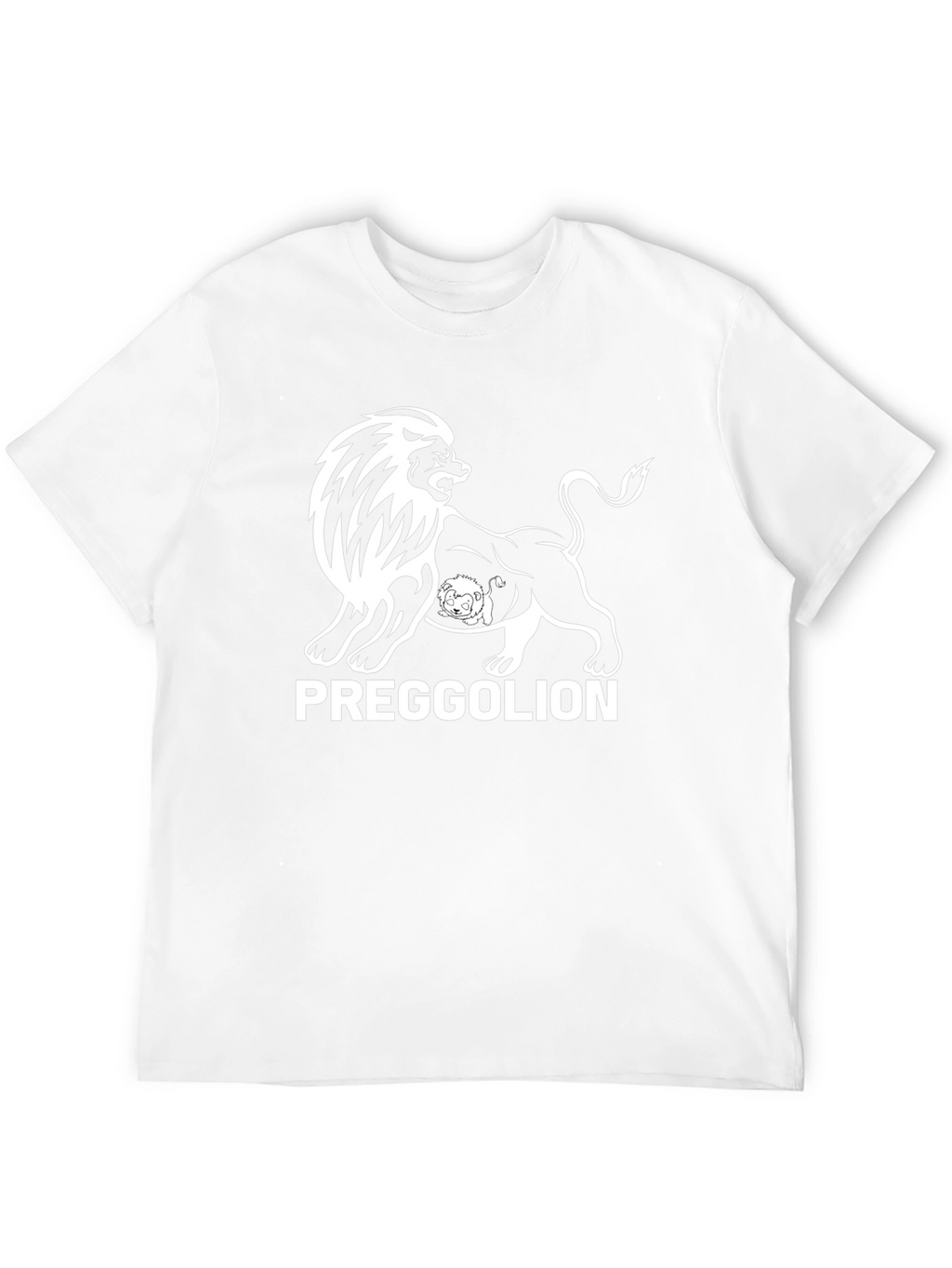 Preggolion Black T-Shirt - Lion Graphic Tee