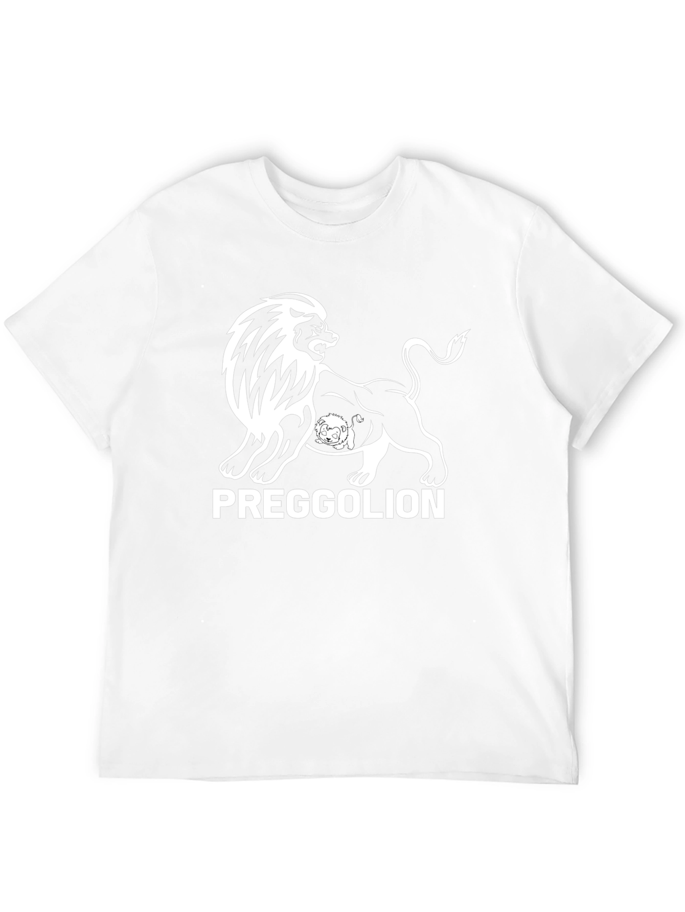 Preggolion Black T-Shirt - Lion Graphic Tee