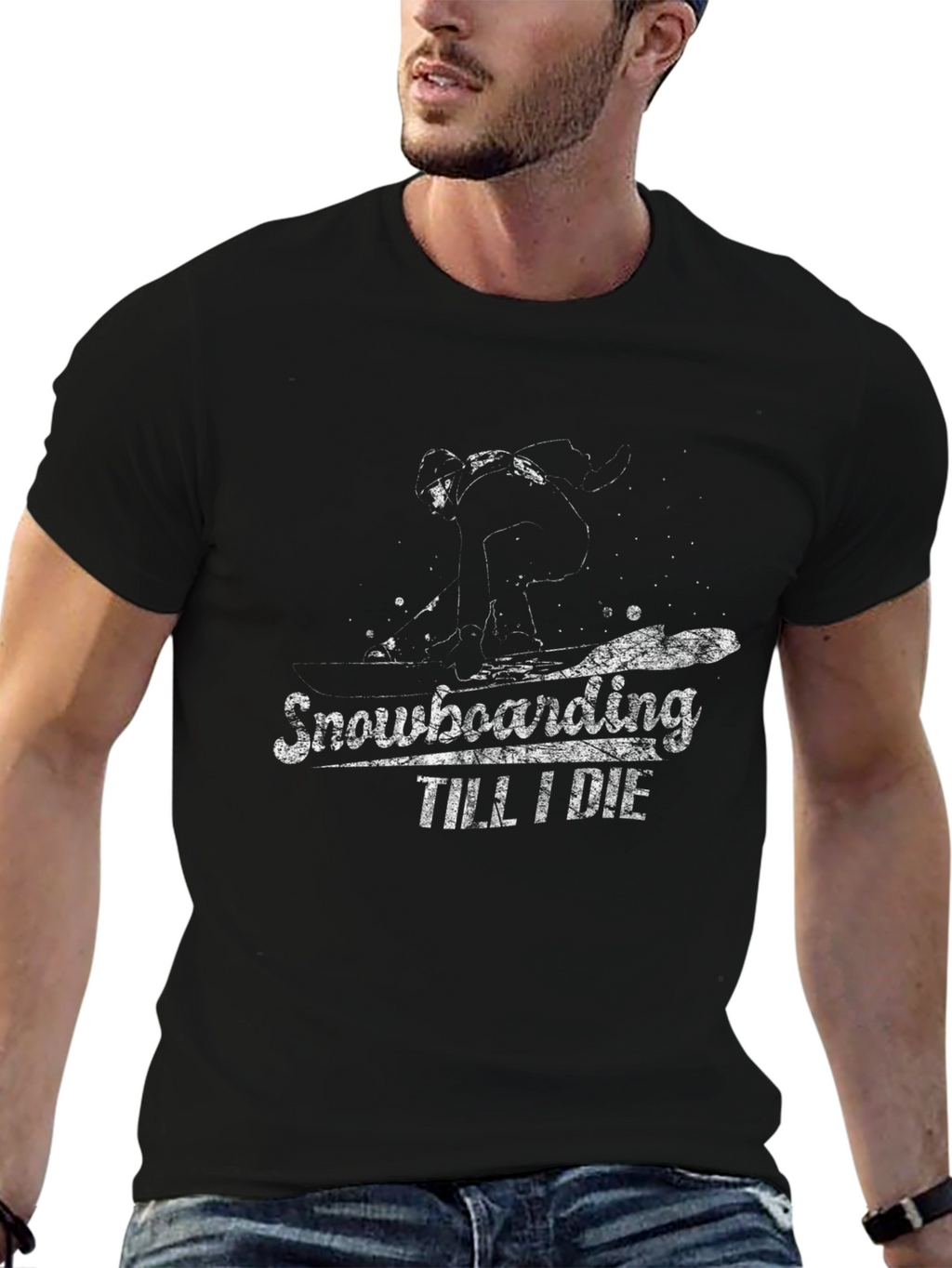 Snowboarding Till I Die Graphic Tee
