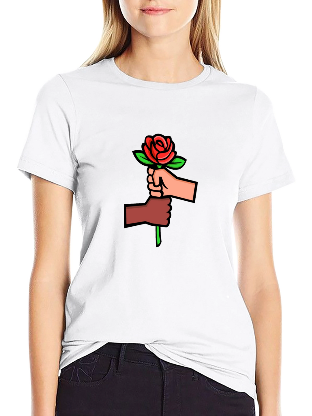 Rose United Graphic Tee - Black Unisex