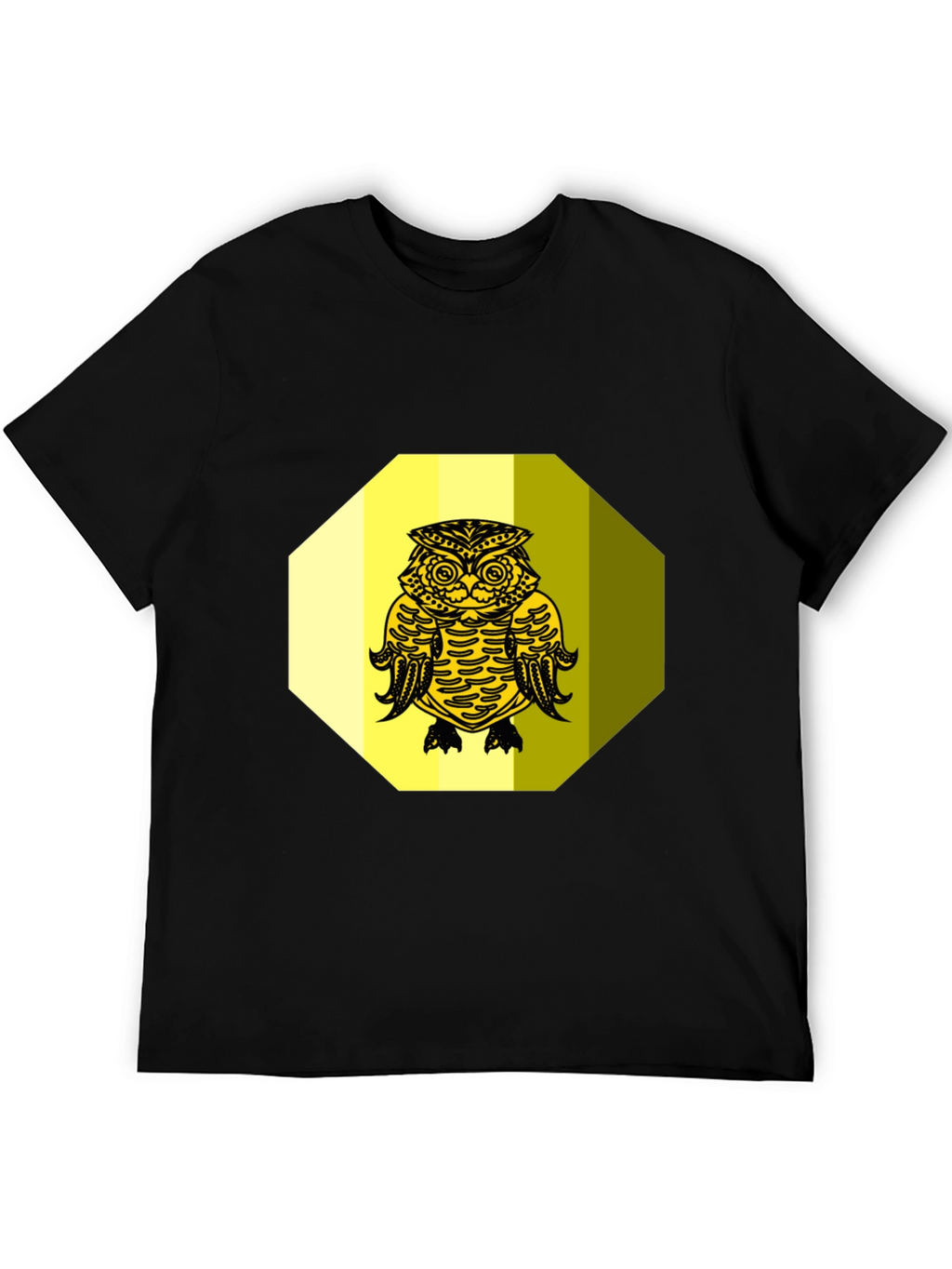 Owl Graphic Tee - Black Cotton Blend