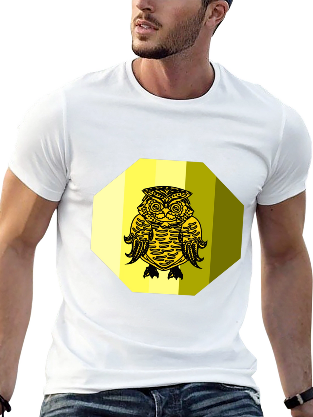 Owl Graphic Tee - Black Cotton Blend