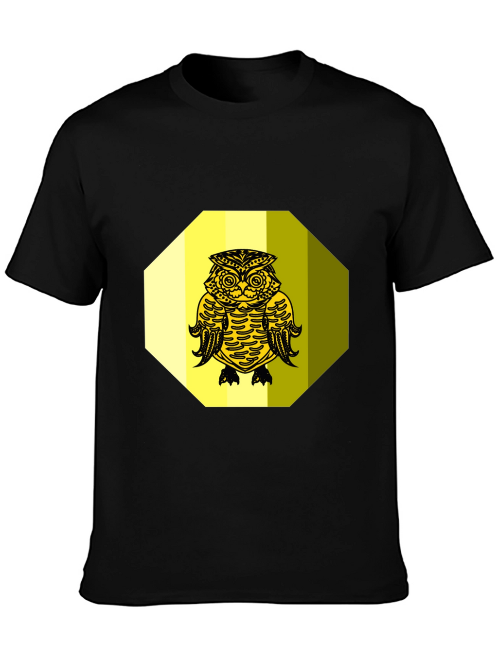 Owl Graphic Tee - Black Cotton Blend