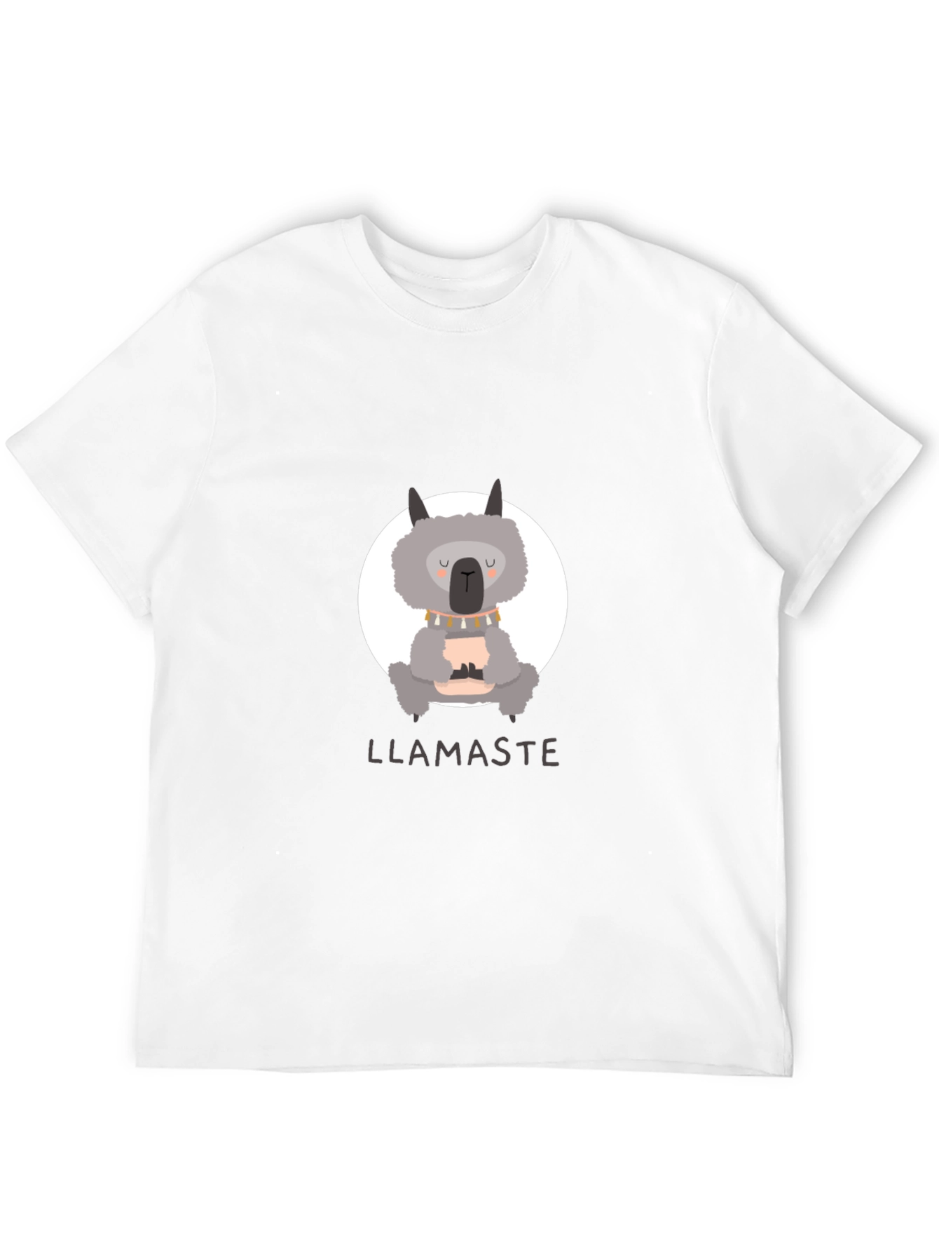 Llamaste Namaste Llama Yoga Black T-Shirt
