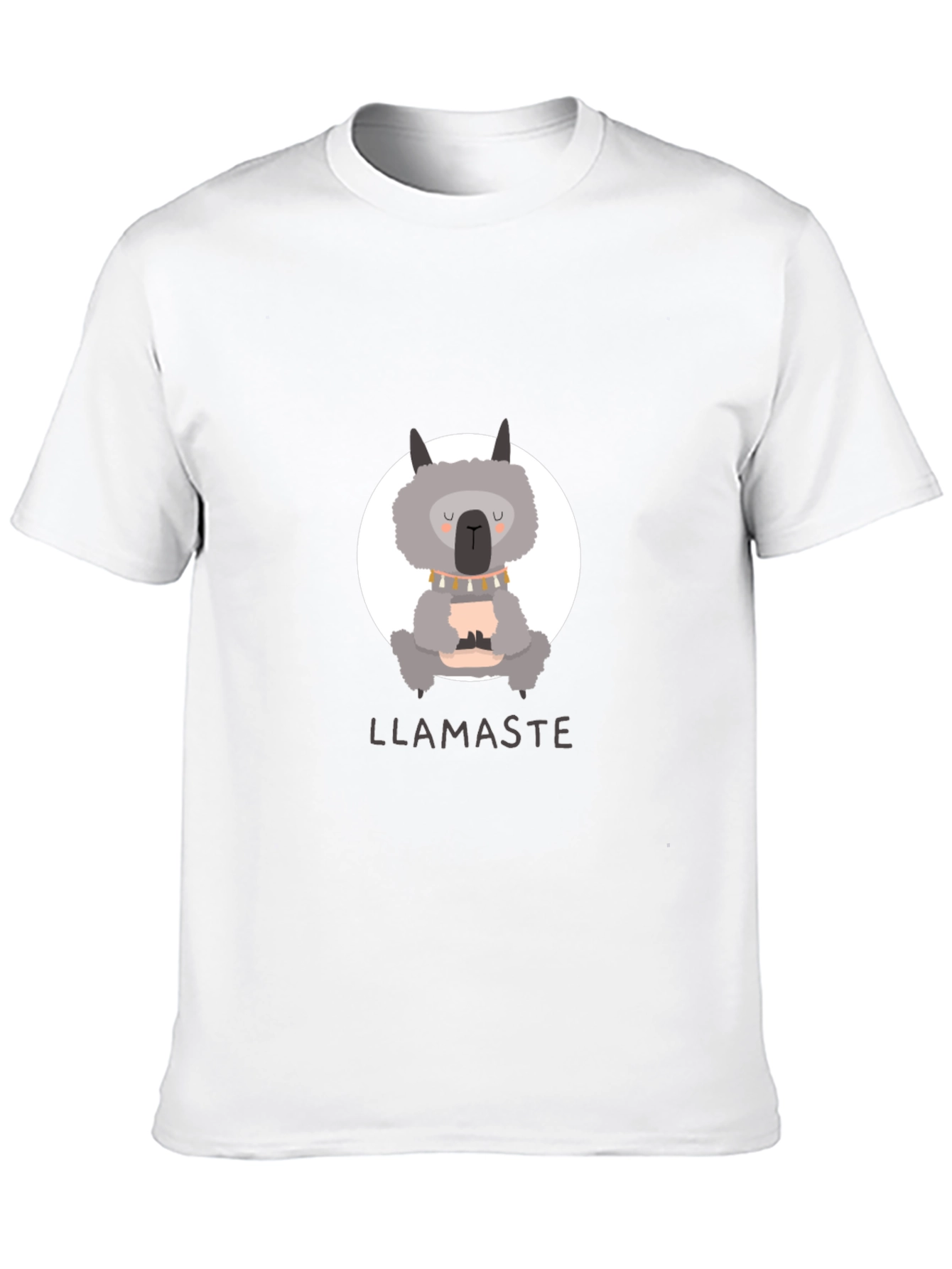 Llamaste Namaste Llama Yoga Black T-Shirt