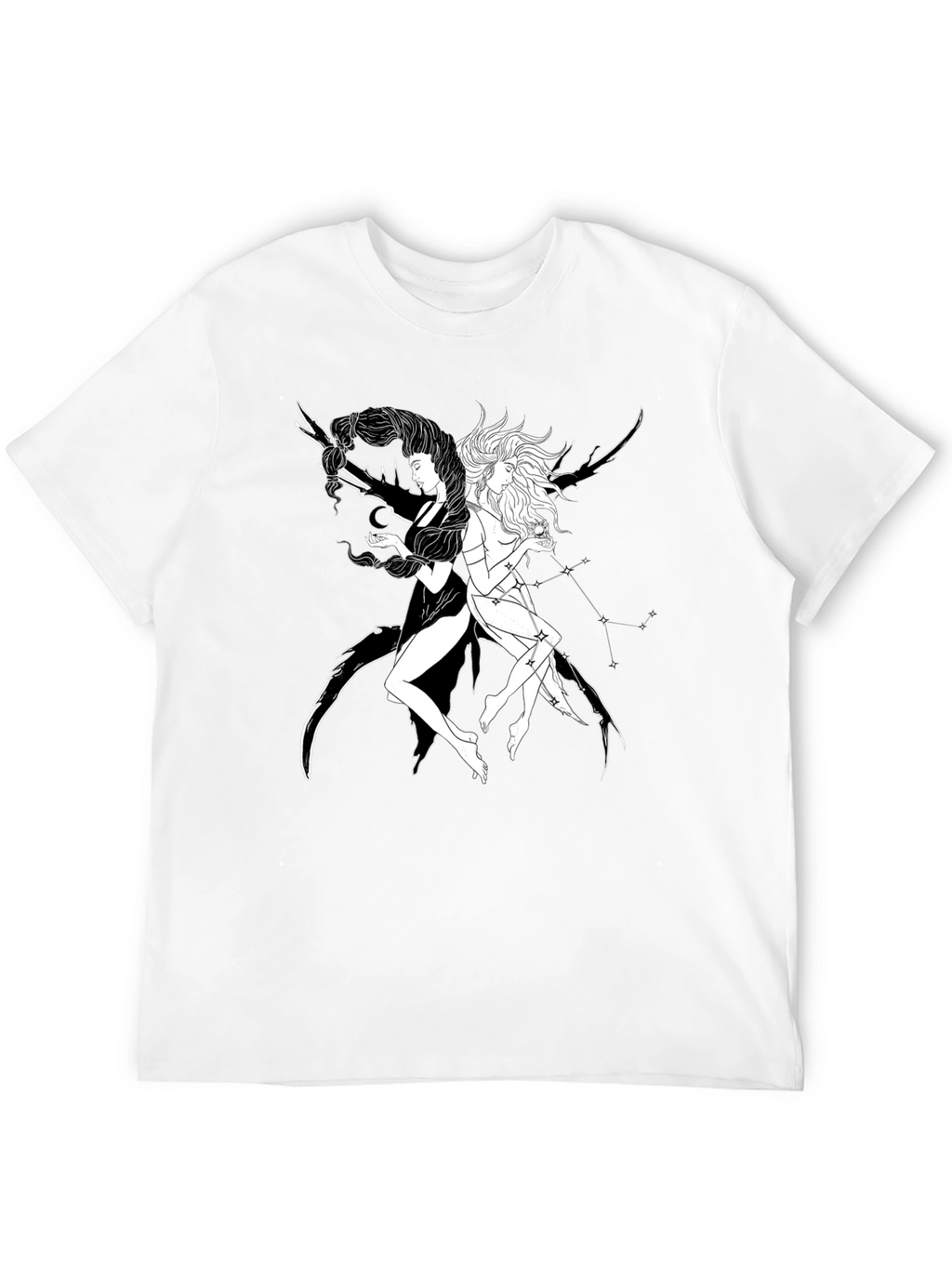 Yin Yang Celestial T-Shirt - Black