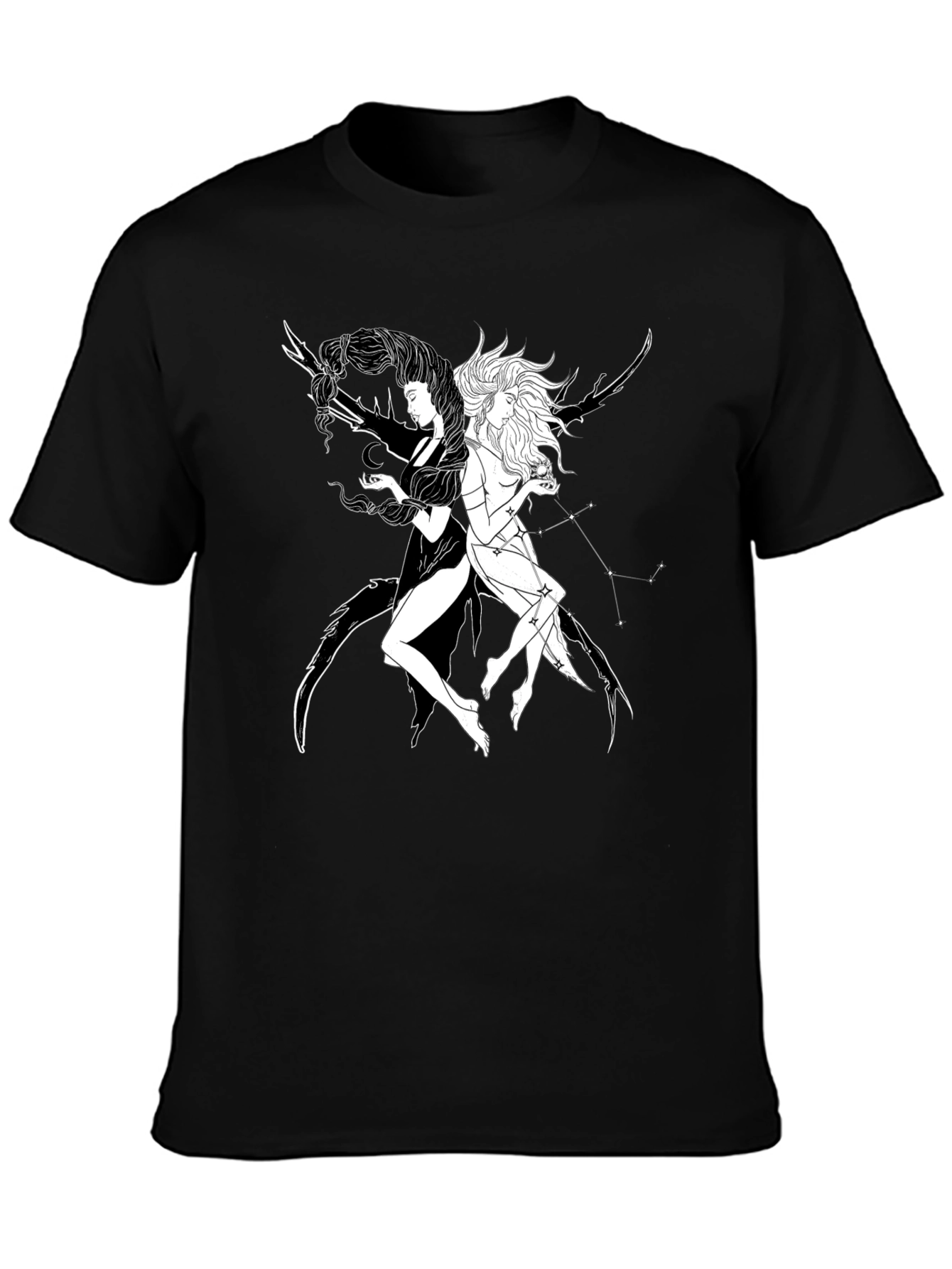 Yin Yang Celestial T-Shirt - Black