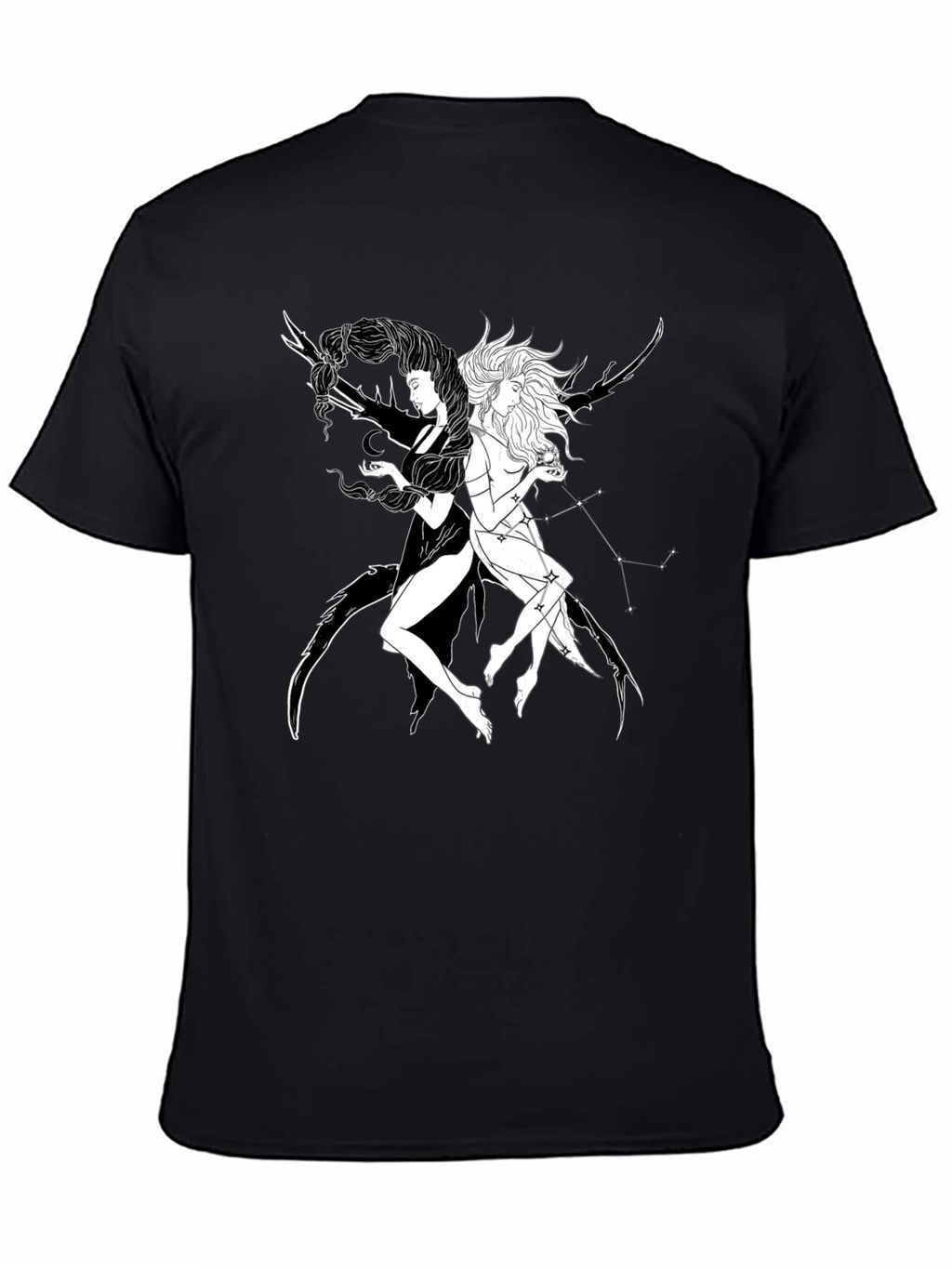 Yin Yang Celestial T-Shirt - Black