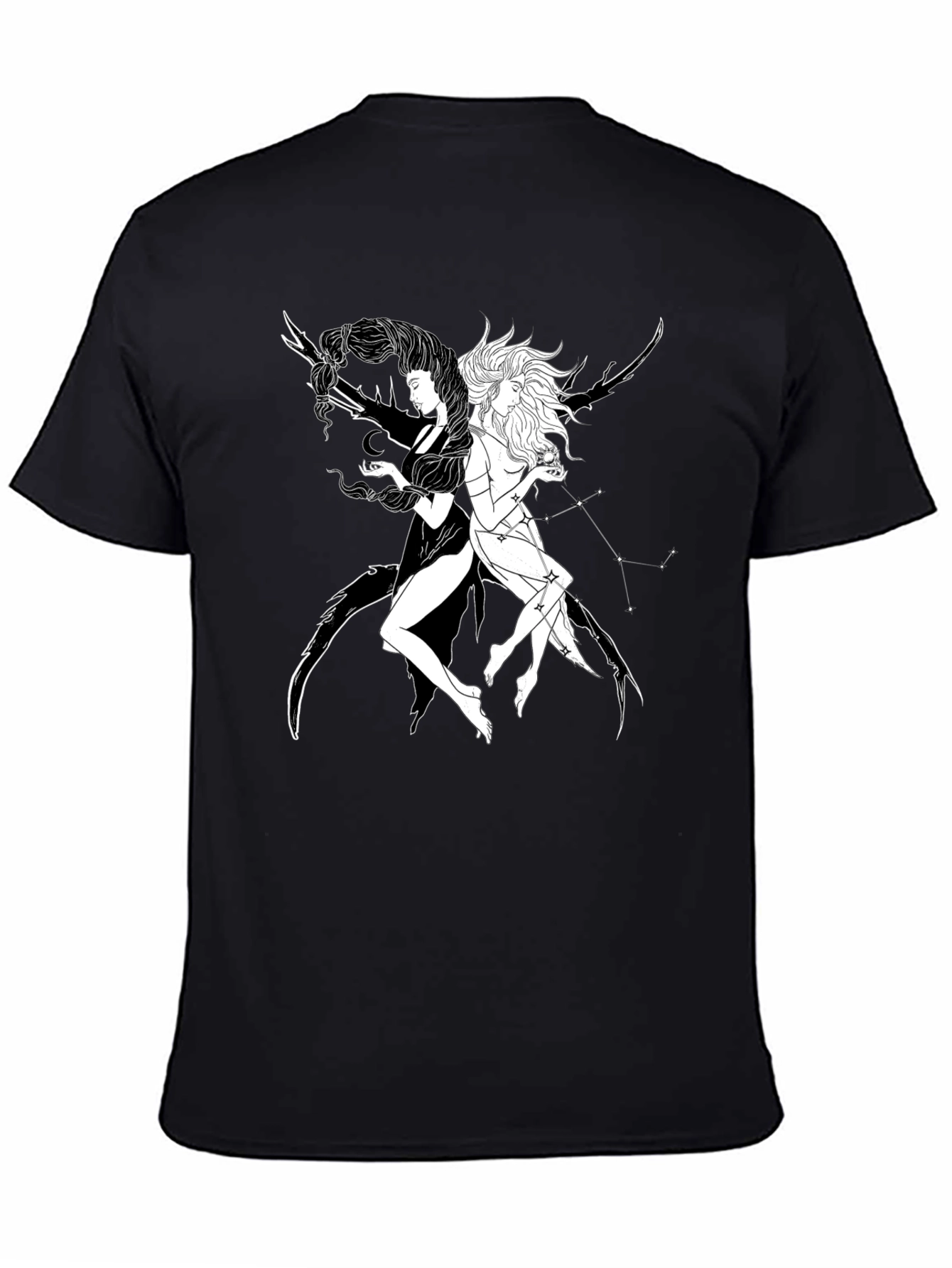 Yin Yang Celestial T-Shirt - Black