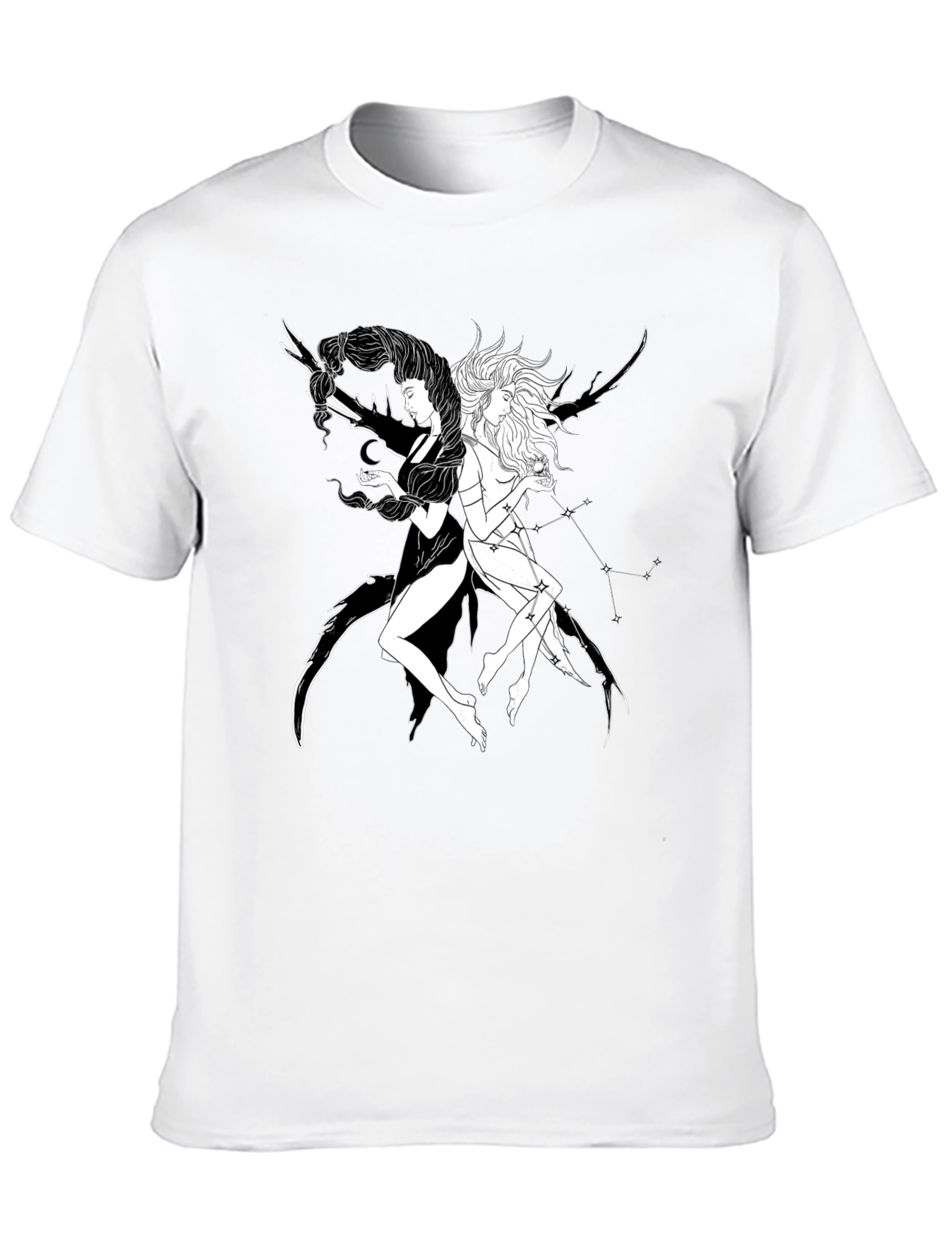 Yin Yang Celestial T-Shirt - Black