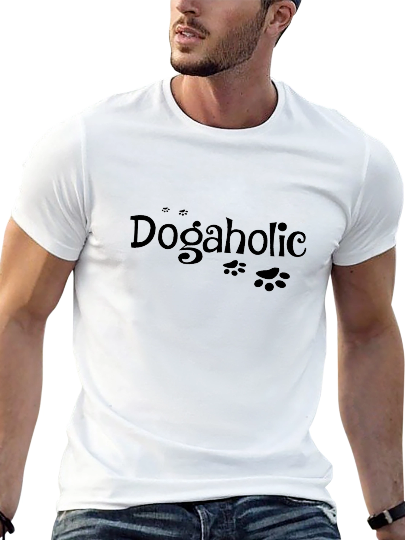 Dogaholic Tee -  Casual Black T-Shirt