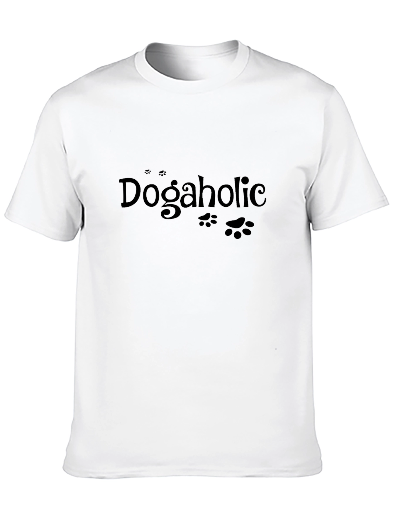 Dogaholic Tee -  Casual Black T-Shirt