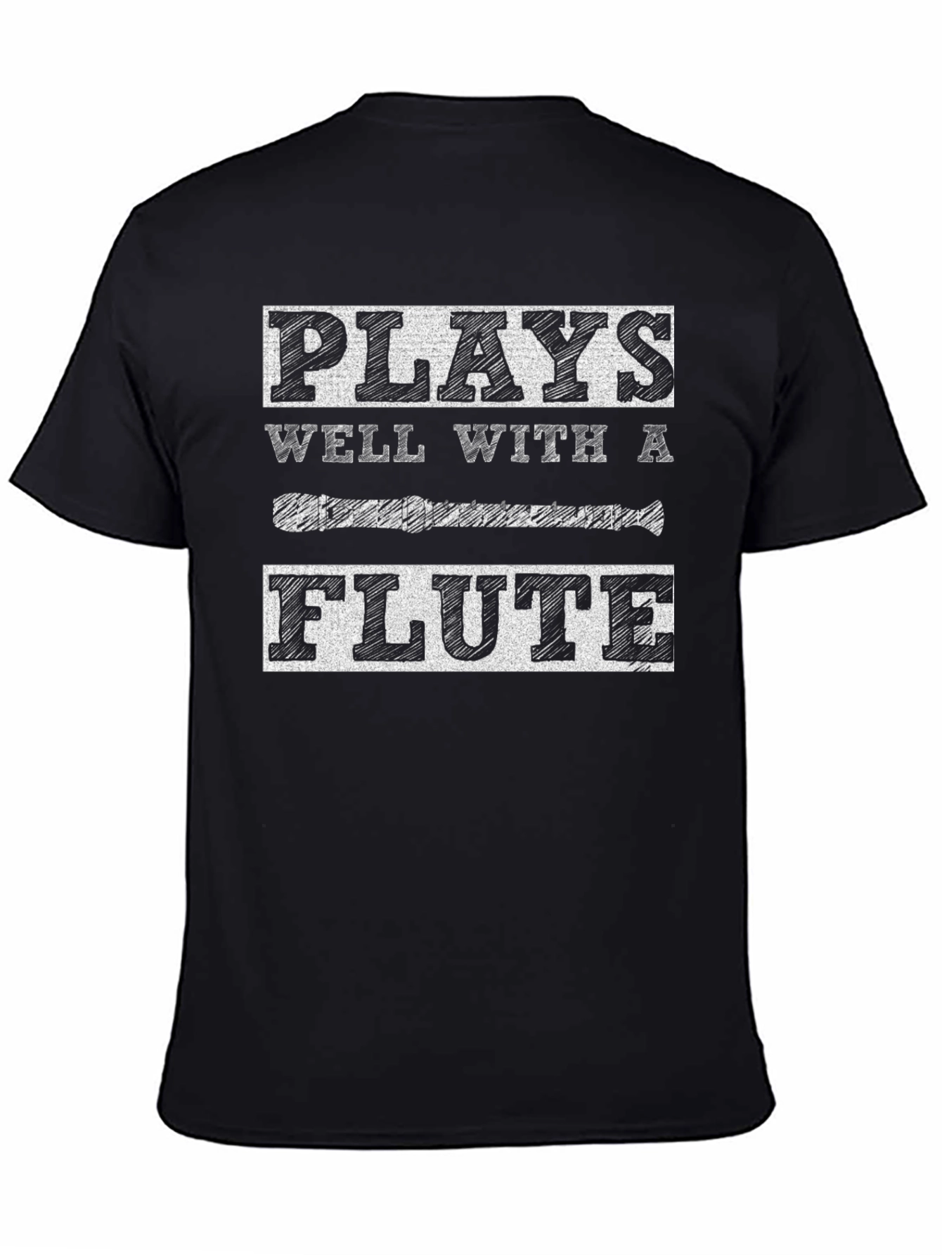 Plays Well With A Flute Graphic Tee