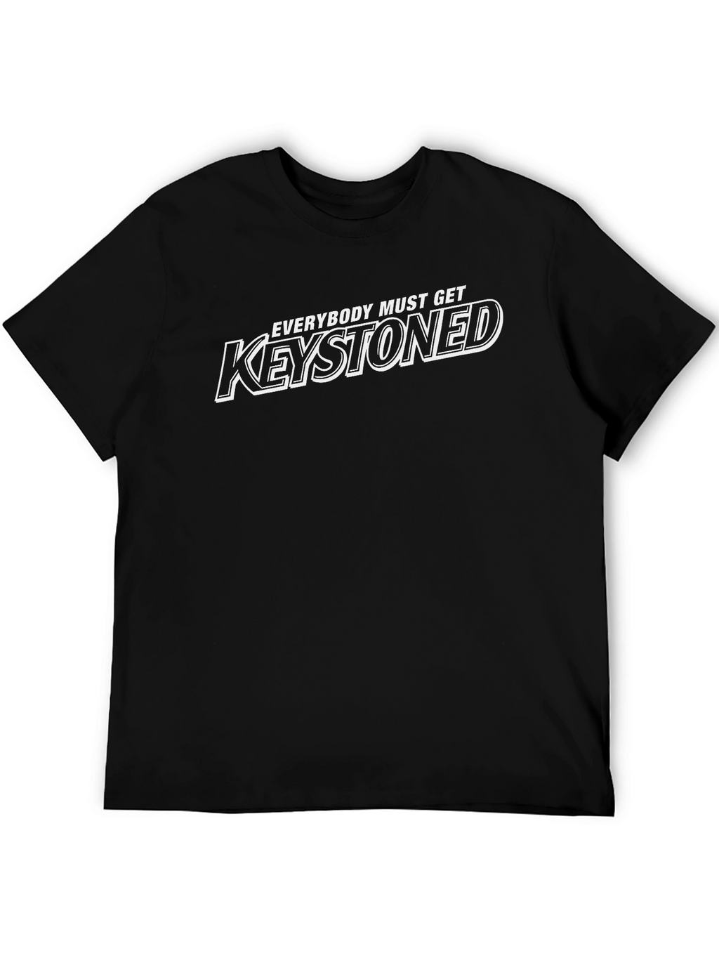 Keystoned Graphic Tee - Black Cotton T-Shirt