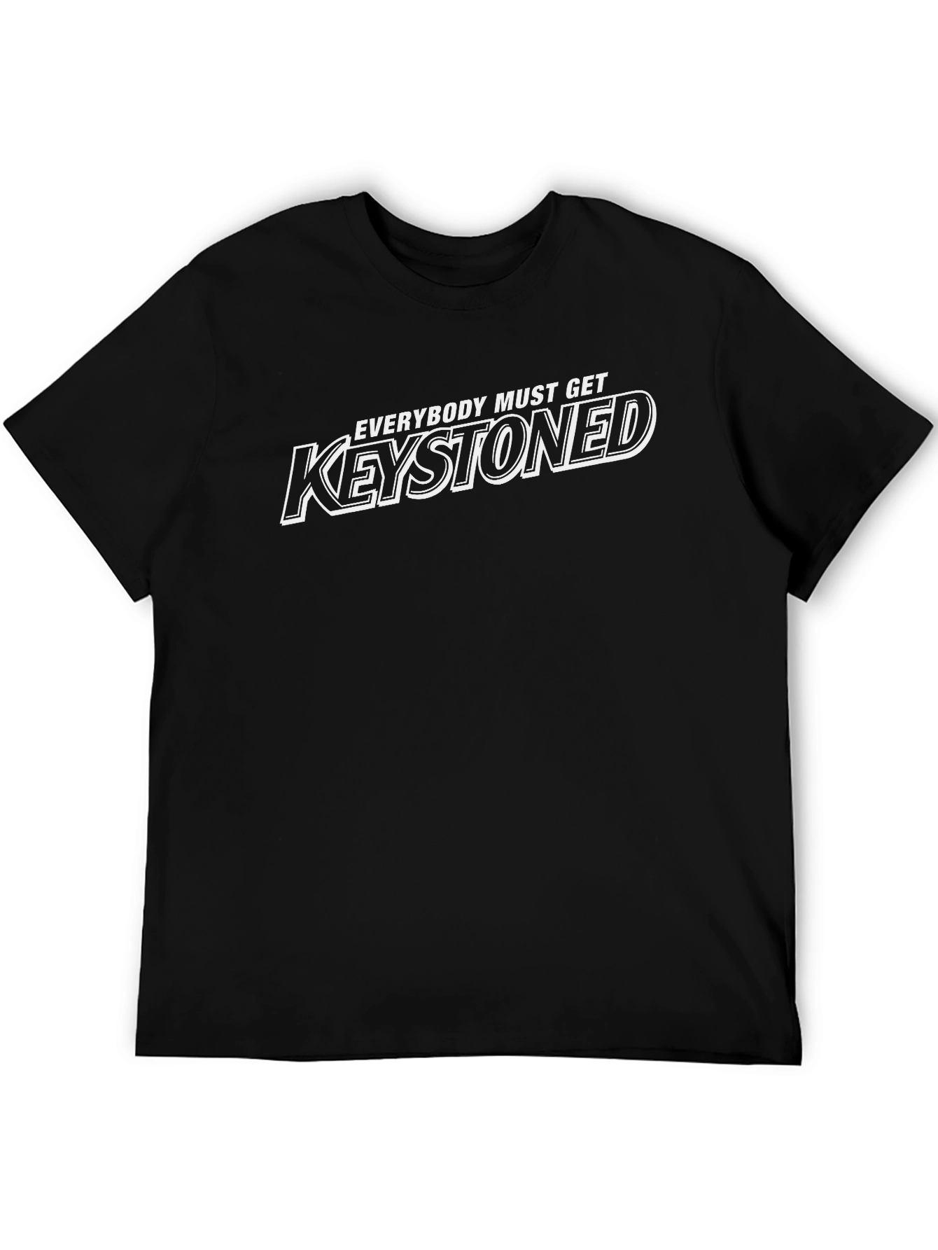 Keystoned Graphic Tee - Black Cotton T-Shirt
