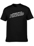 Keystoned Graphic Tee - Black Cotton T-Shirt
