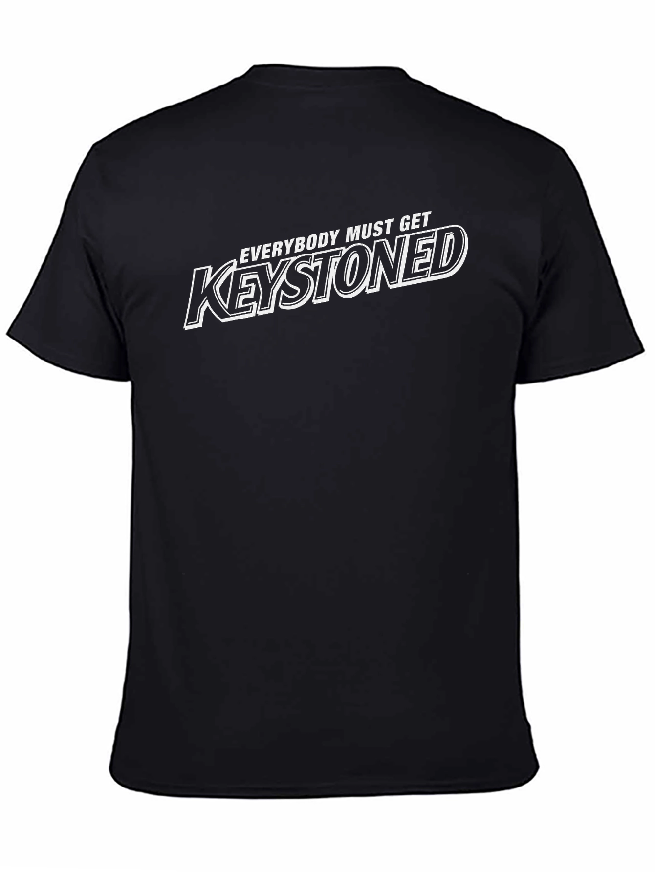 Keystoned Graphic Tee - Black Cotton T-Shirt