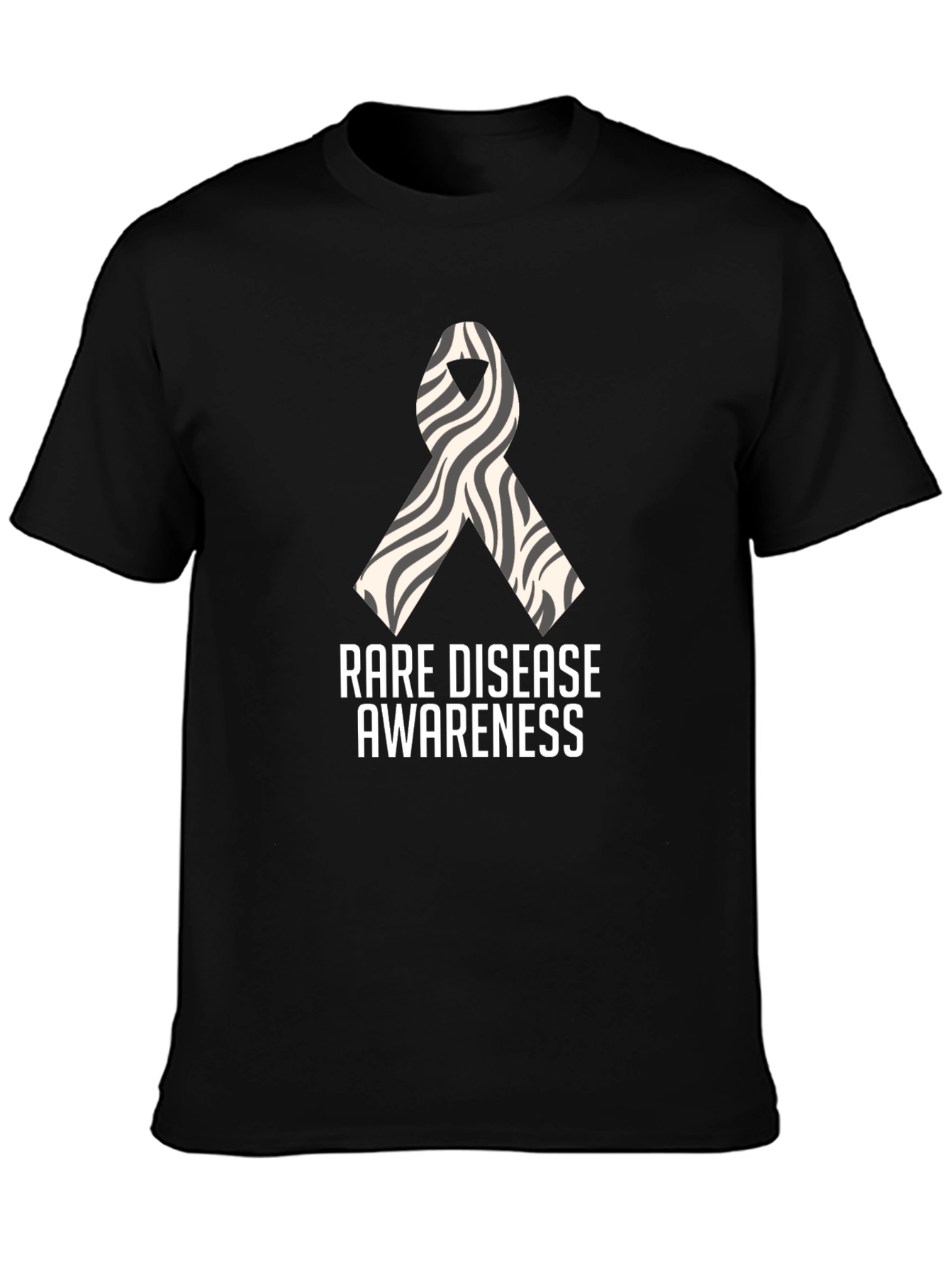 Rare Disease Awareness Zebra Ribbon T-Shirt