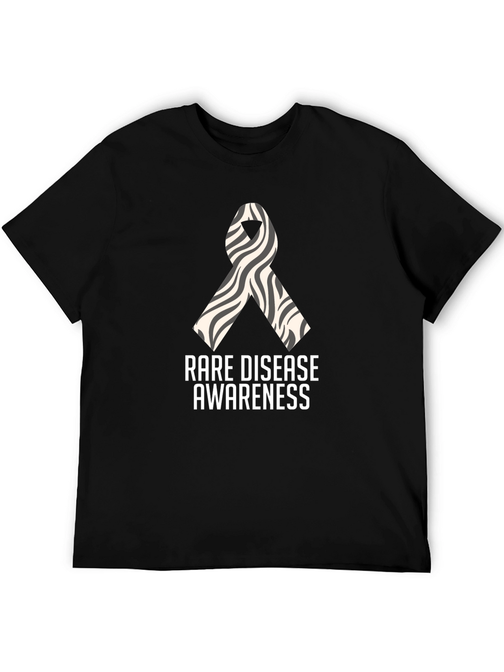 Rare Disease Awareness Zebra Ribbon T-Shirt