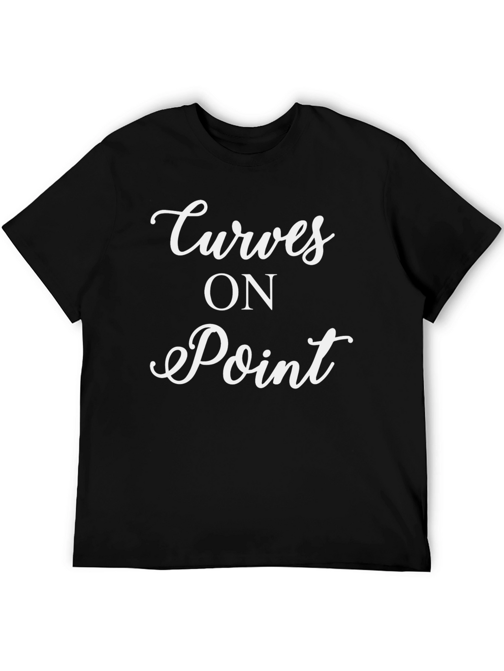 Curves On Point Graphic Tee - Black