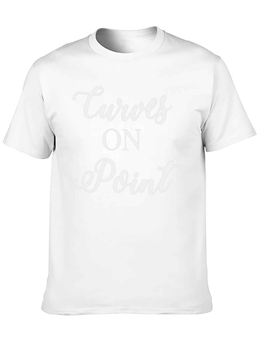 Curves On Point Graphic Tee - Black
