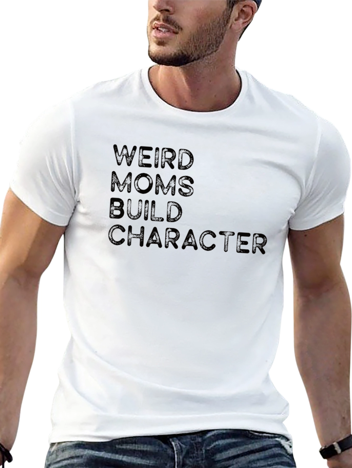 Weird Moms Build Character T-Shirt - Black