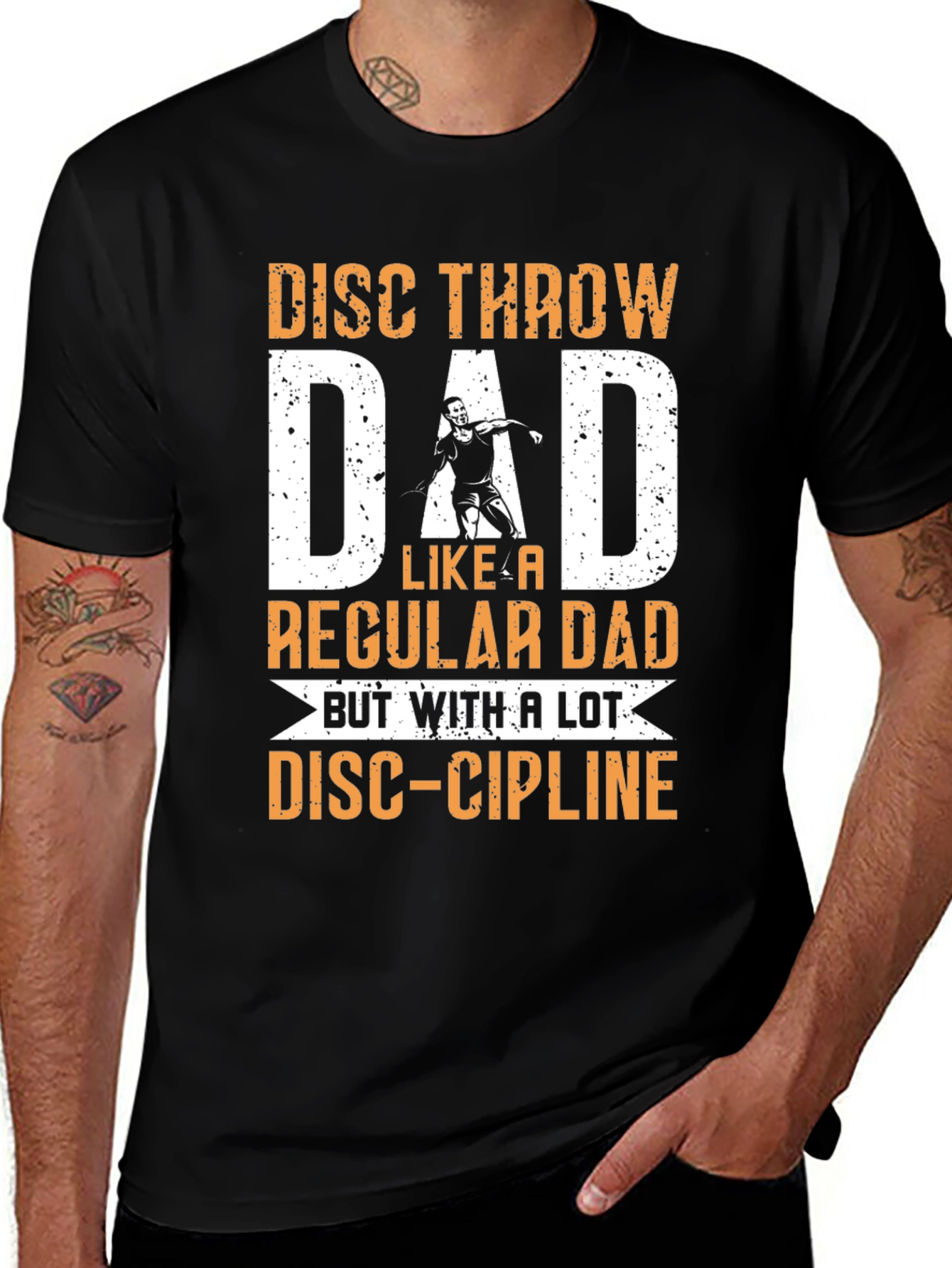 Disc Throw Dad T-Shirt - Funny Fathers Day Gift