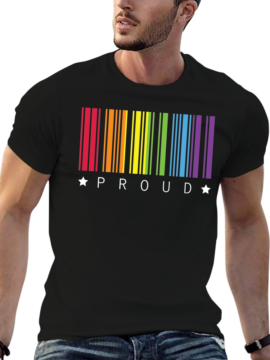 Pride Rainbow Barcode T-Shirt