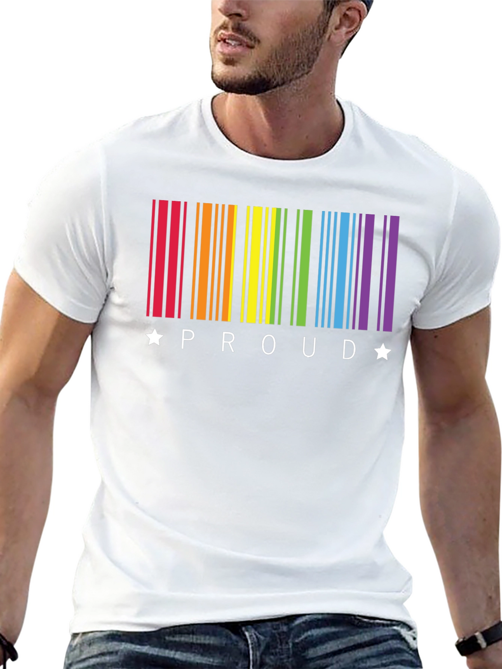 Pride Rainbow Barcode T-Shirt