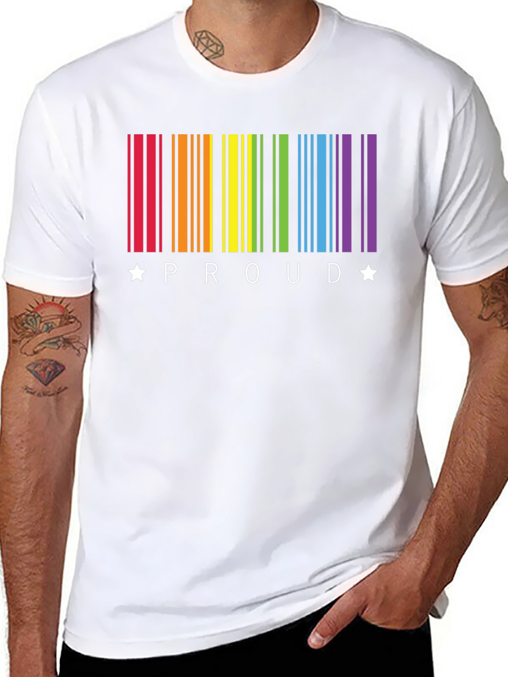 Pride Rainbow Barcode T-Shirt